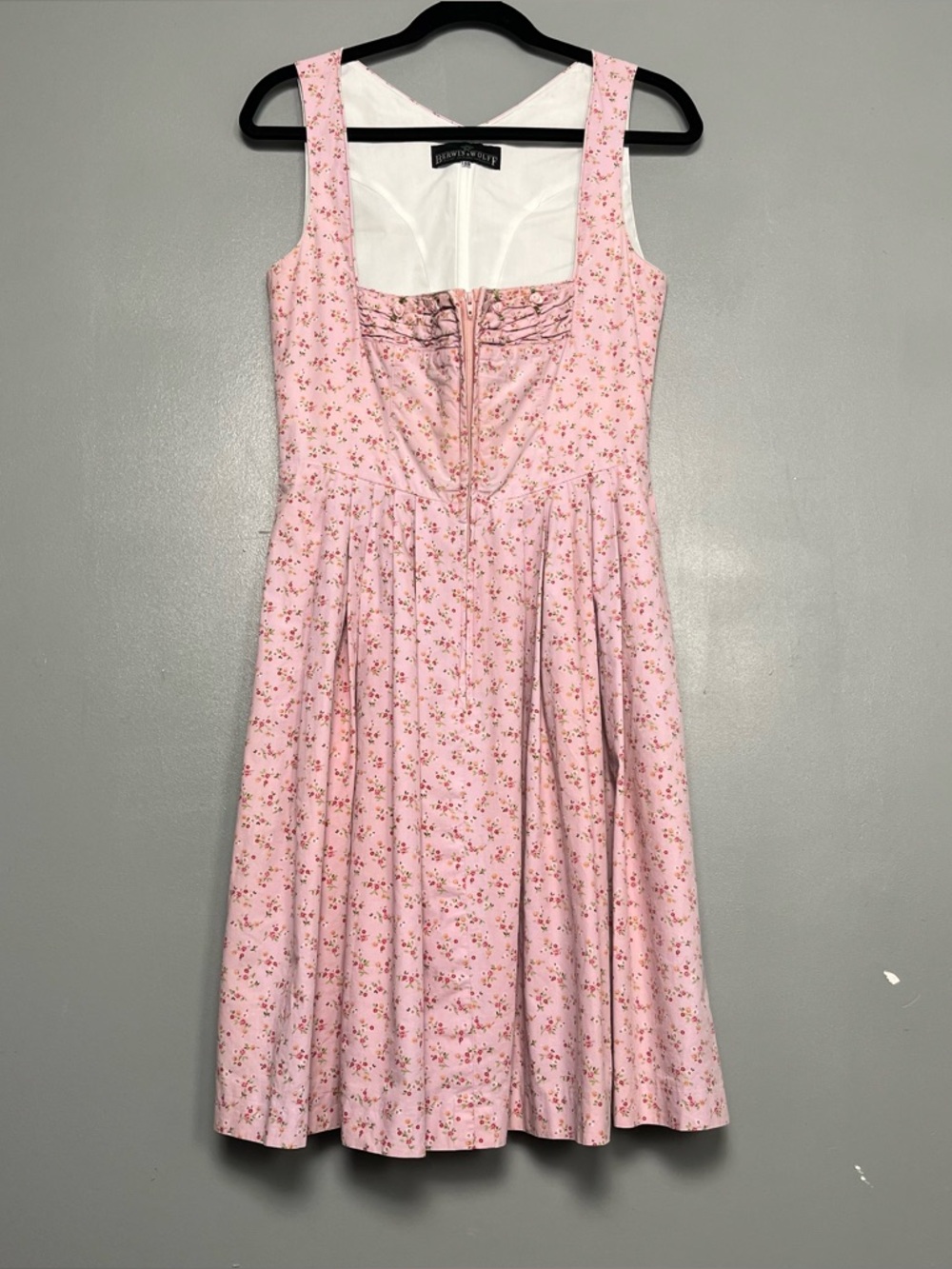 Vintage Berwin Wolff Drindl Floral Dress Traditional German Oktoberfest Size 38